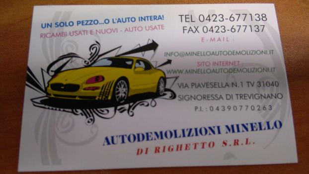 Autodemolizioni MINELLO di Righetto s.r.l - Trevignano