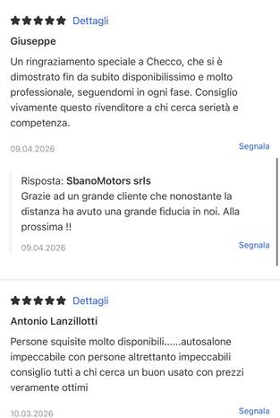 SBANO MOTORS SRLS - Paola | Subito