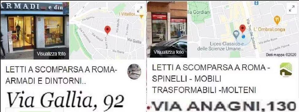 TAVOLINI TRASFORMABILI  A ROMA - VIA GALLIA,92-
